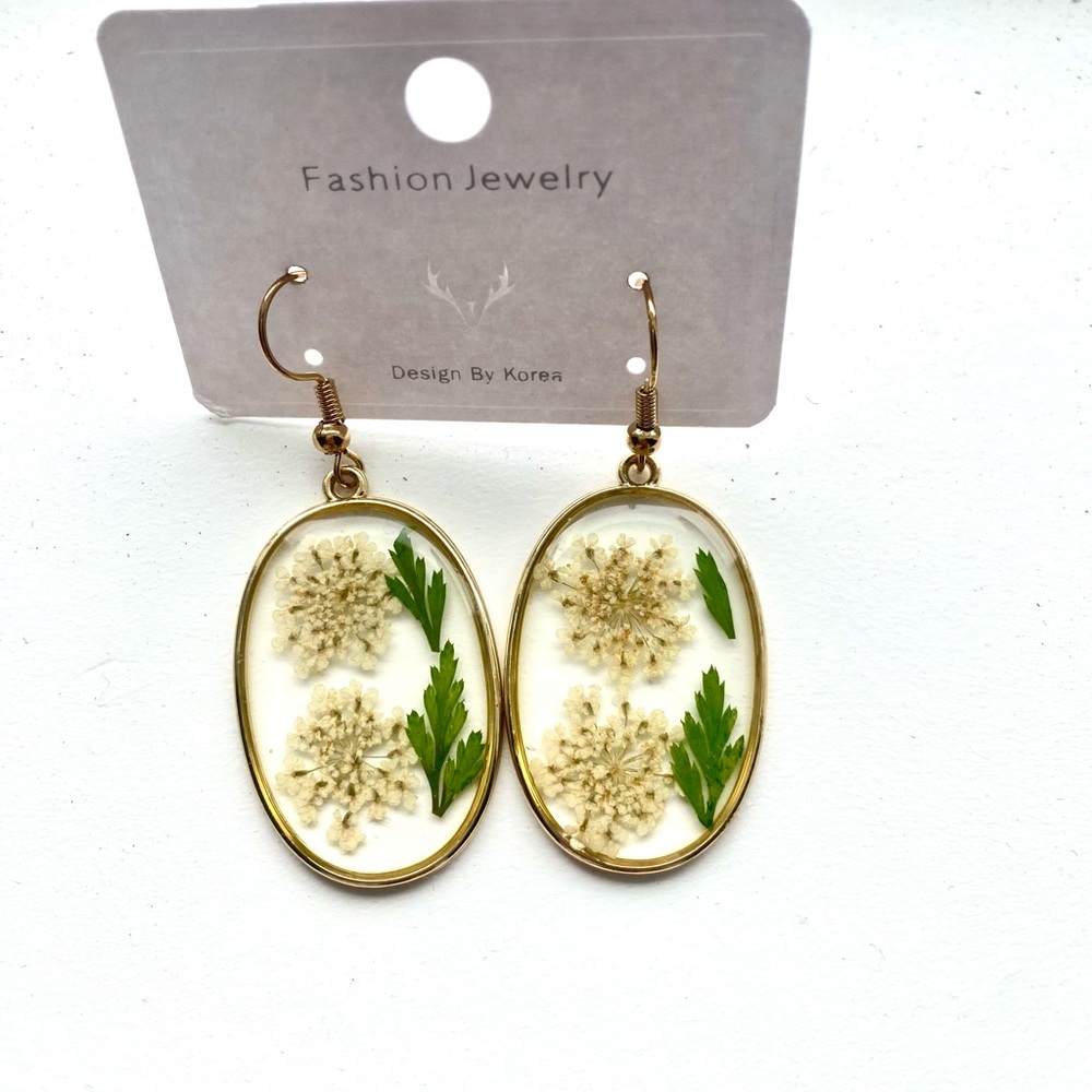 Real Flower Earrings